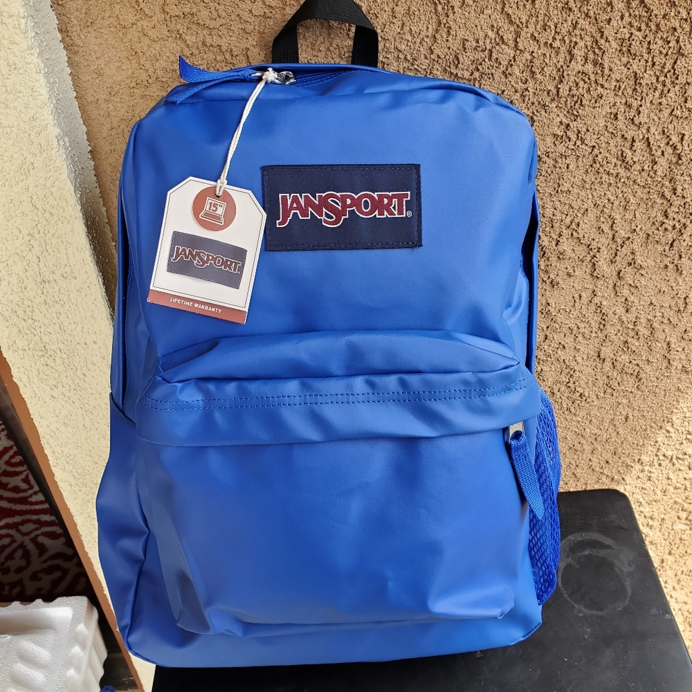New! JANSPORT Classic Hyper Break Blue Backpack